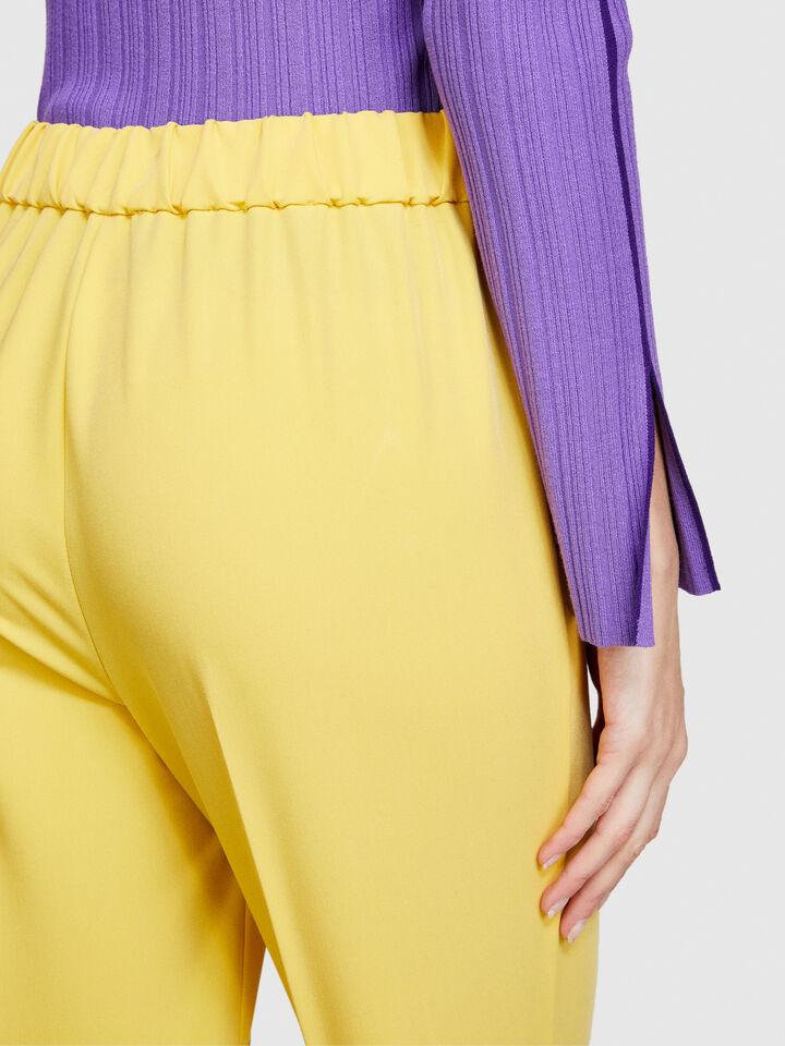 Solid color joggers - women's joggers - Yellow | Sisley image number 5